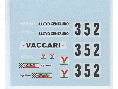 Decal Fiat 128 Vaccari Gr.2 # 352 Trofeo Castagneto Varano Ciro Nappi 1975 - scala 1:43